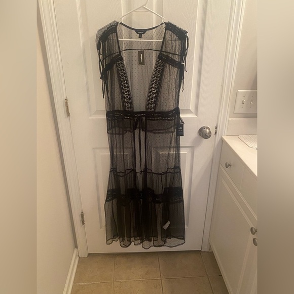 Express Other - Express Boho Lace Sleeveless Duster
